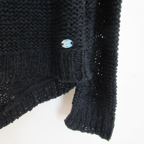 Point Zero Women Sweater - Classic Black Hollow Knitted - Long Sleeve - Comfy - Picture 7 of 7